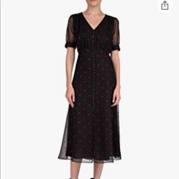 The KOOPLES heart midi dress with buttons size 1 small - Picture 1 of 5